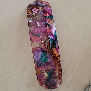 Acrylic Multicolored Barrette Made in France